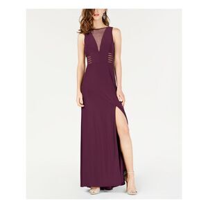 MORGAN & CO Womens Pencil Full-Length Dress Purple Sleeveless Formal Juniors 3\4